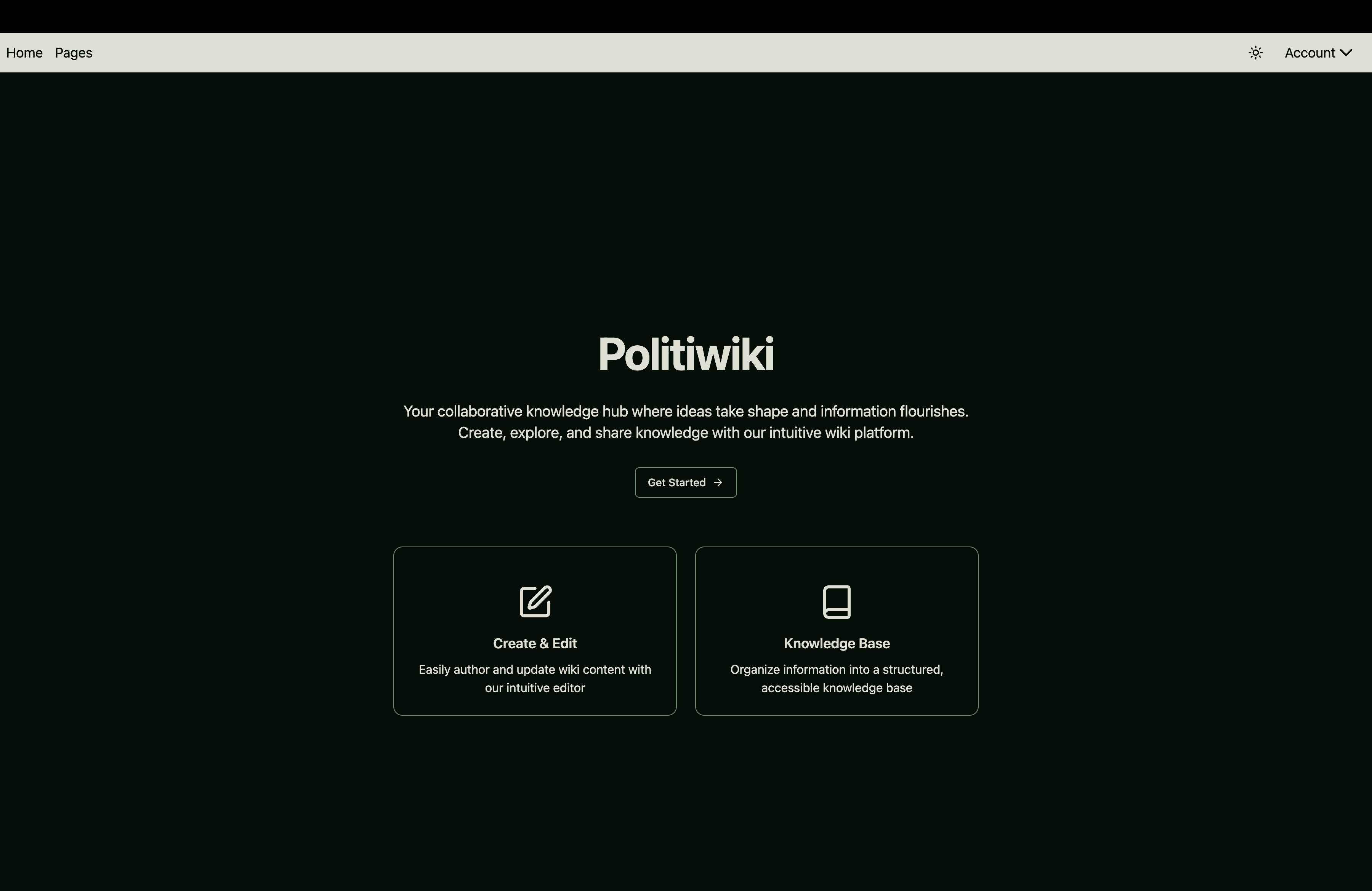 Front end of an example implementation of the front end